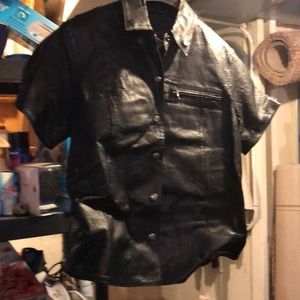 Harley Davidson leather shirt